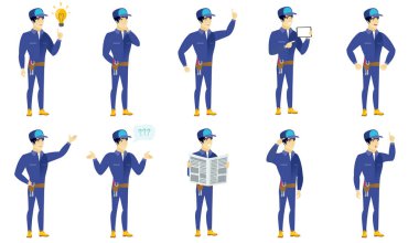 Mekanik karakter kümesi vektör.