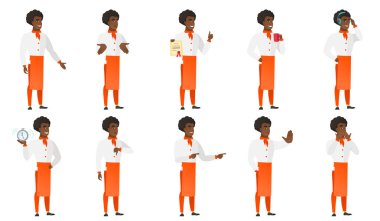 Şef pişirici karakter kümesi vektör.