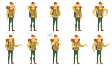 Vektör Gezgin karakter kümesini.