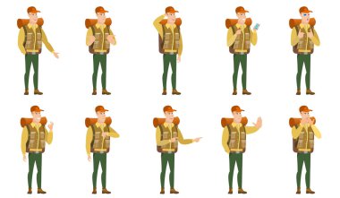 Vektör Gezgin karakter kümesini.