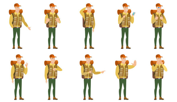 Vector set of traveler characters.