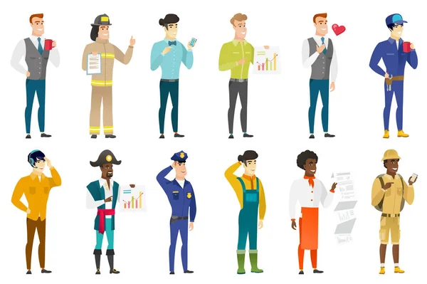 Vector set of professions characters. — Stock Vector