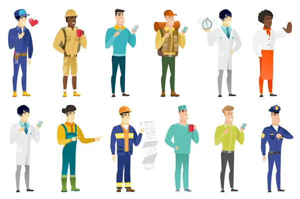 Vector set of professions characters. — Stock Vector