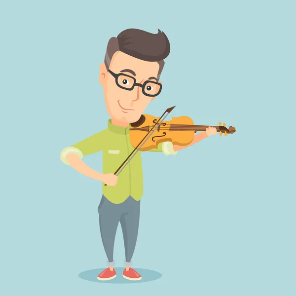 Man playing violin vector illustration. — Stock Vector