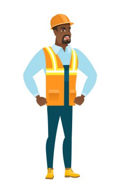 Çığlık genç Afro-Amerikan öfkeli Oluşturucu.