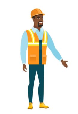 Hoş bir jest olarak dışarı kollu Oluşturucu.