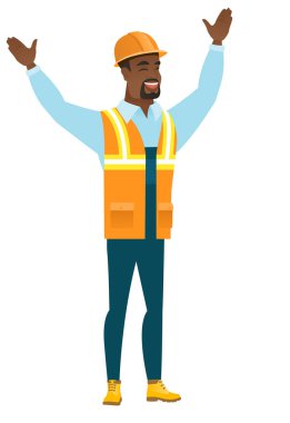 Yükseltilmiş silahlarla ayakta Oluşturucu.