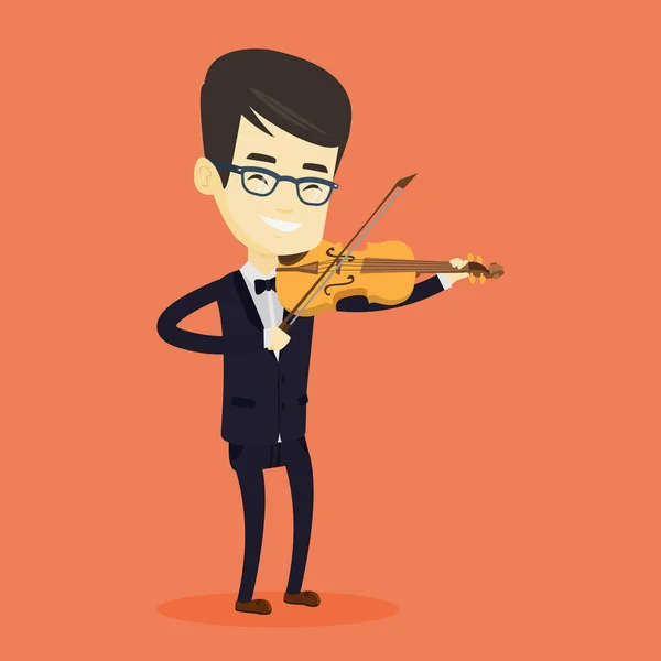 Man playing violin vector illustration. — Stock Vector