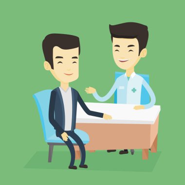 Office doktor danışmanlık erkek hastada.