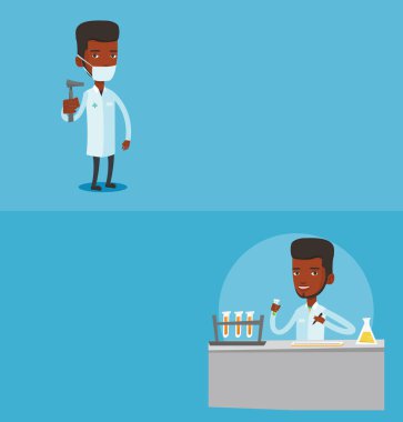 Metin için yer ile iki tıbbi afiş.