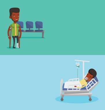 Metin için yer ile iki tıbbi afiş.