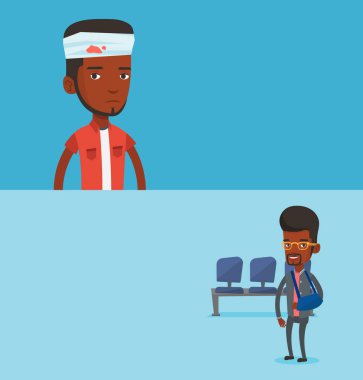 Metin için yer ile iki tıbbi afiş.