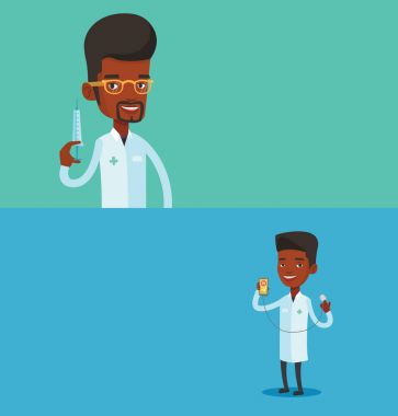 Metin için yer ile iki tıbbi afiş.