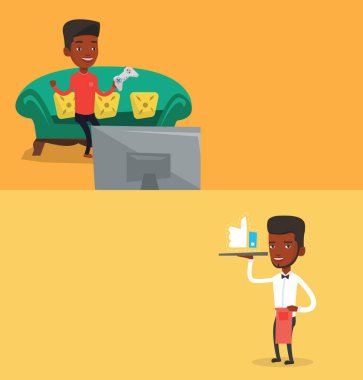 İki ortam afiş metin için yer ile.