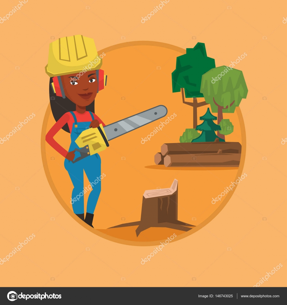 Lumberjack Serrando Árvores Com Conjunto De Motosserra. Trabalhadores Da  Indústria De Registro Que Trabalham E Têm O Almoço Ilustração Vetorial Dos  Desenhos Animados Royalty Free SVG, Cliparts, Vetores, e Ilustrações Stock.  Image