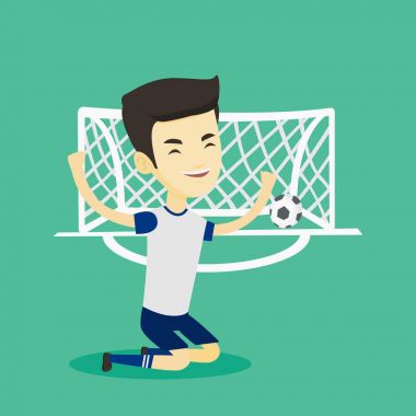 Futbol gol kutluyor puanlama.