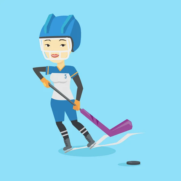 Hielo jugador de hockey vector ilustración . — Archivo Imágenes Vectoriales