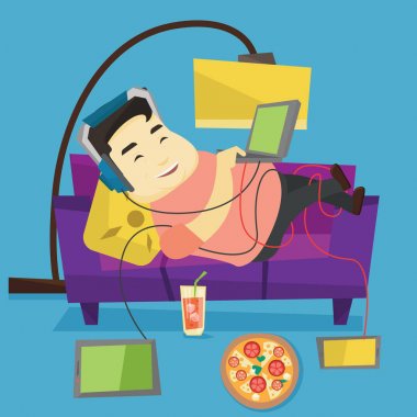 Adam bel vektör çizim ölçmek.