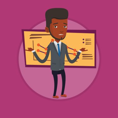 Bancrupt iş adamı vektör çizim.