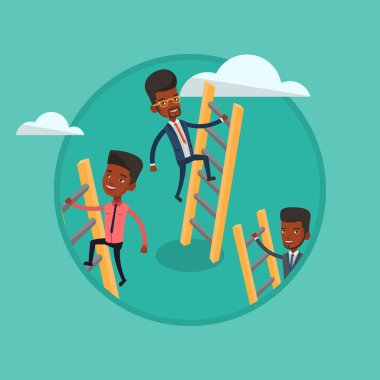 Başarı için tırmanma iş adamları.