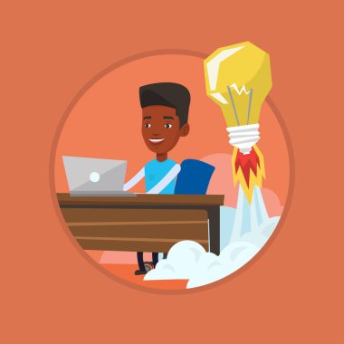 Başarılı bir iş fikri vektör çizim.