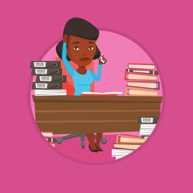 Ofiste çalışan umutsuzluk iş kadın.