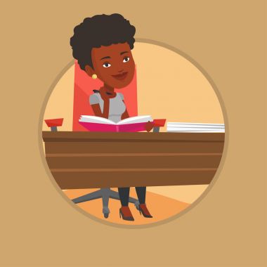 Öğrenci Danışma vektör çizim yazma.