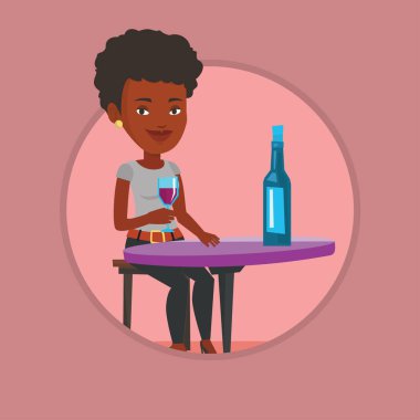 kadın restoranda içki şarap.