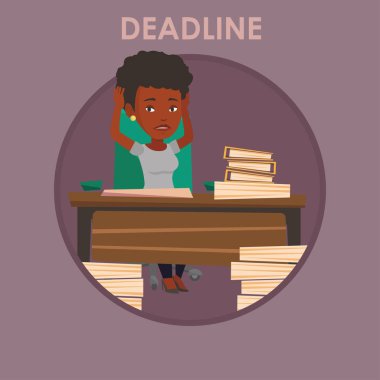 Son Tarih sorunlu iş kadını.