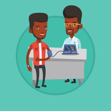 Kan basıncı ölçüm vektör çizim.