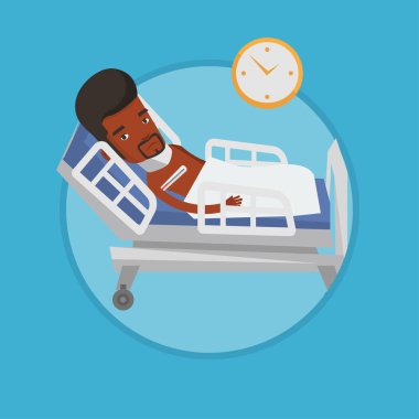 Adam boyun yaralanma vektör çizim ile.