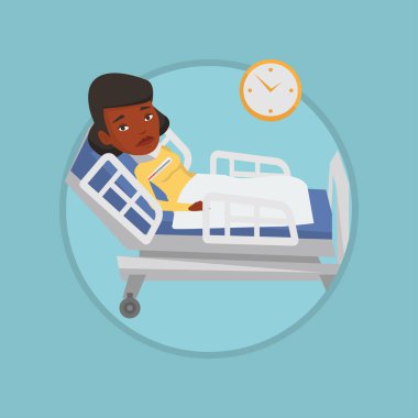 Kadın boyun yaralanma vektör çizim ile.