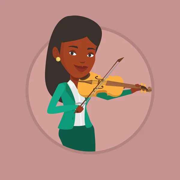 Woman playing violin vector illustration. — Stock Vector