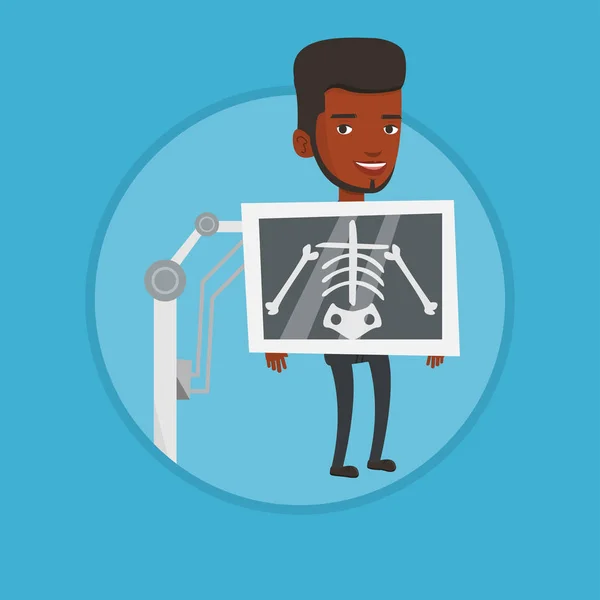 Illustration vectorielle de l'intervention radiologique du patient — Image vectorielle