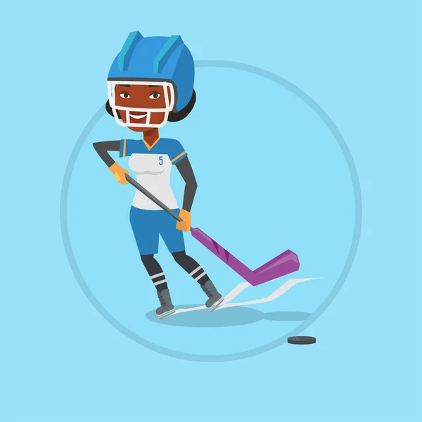 Ice hockey player vector illustration. — Stock Vector