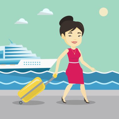 Yolcu gidiş gemi için çanta.