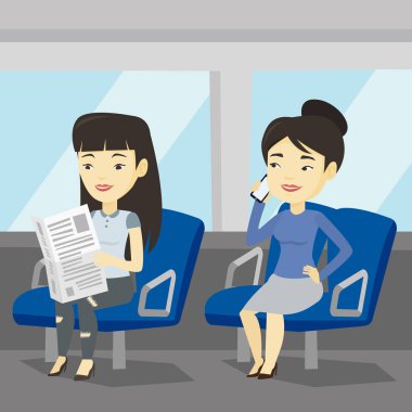 İnsanların toplu taşıma araçları ile seyahat.