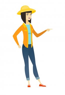 Öfkeli çiftçi çığlık vektör çizim.