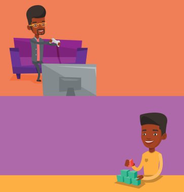 İki ortam afiş metin için yer ile.