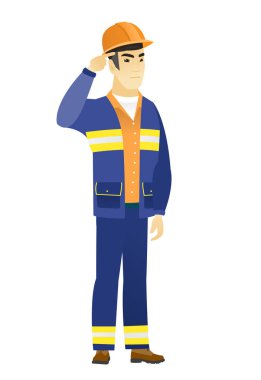 Kızgın adam tapınak karşı parmağıyla işaret