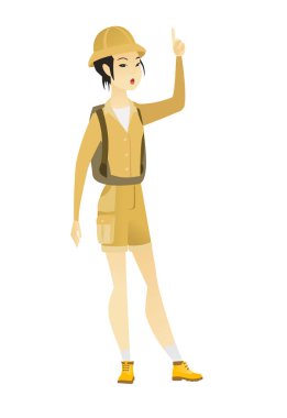 Açık ağız parmak işaret ile seyahat.