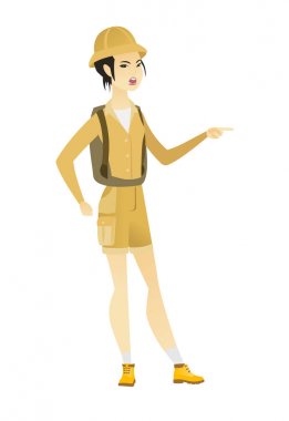 Öfkeli Gezgin çığlık vektör çizim.