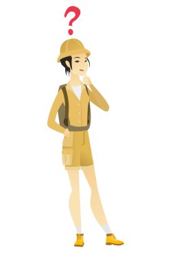 Soru işareti ile düşünme Gezgin.