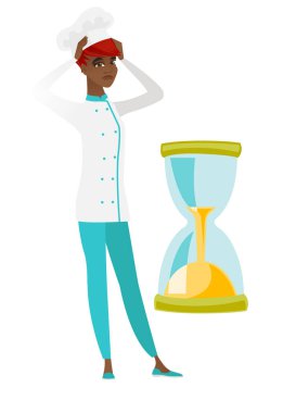 Kum saati seyir endişeli şef aşçı.