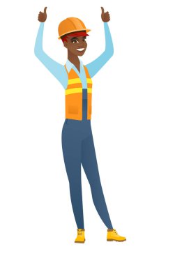 Yükseltilmiş silahlarla ayakta Oluşturucu.