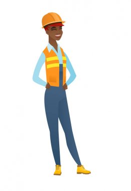 Gülen genç Afro-Amerikan Oluşturucu.