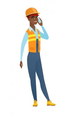 Bir cep telefonu üzerinde konuşurken Oluşturucu.