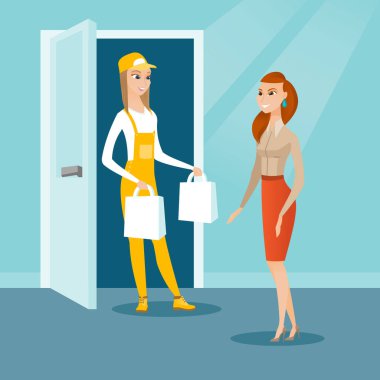 Yiyecek müşteriye teslim teslimat kurye.