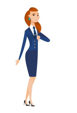 Başparmak ile hayal kırıklığına beyaz hostes