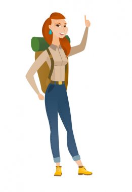 Afrika seyahat etmek onun işaret parmağı ile işaret.